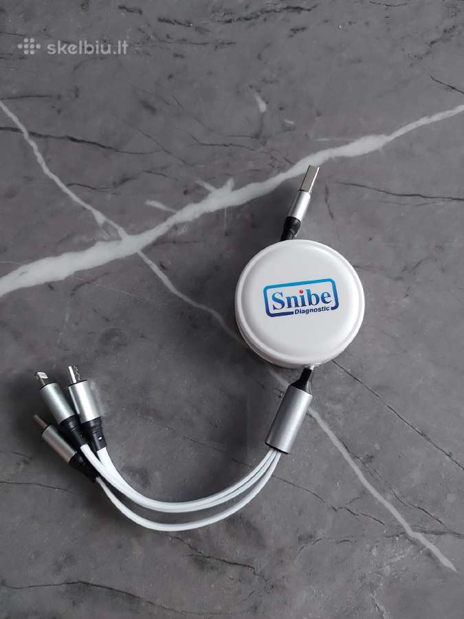 Usb laidas su Micro Usb, Lightning, Type-c