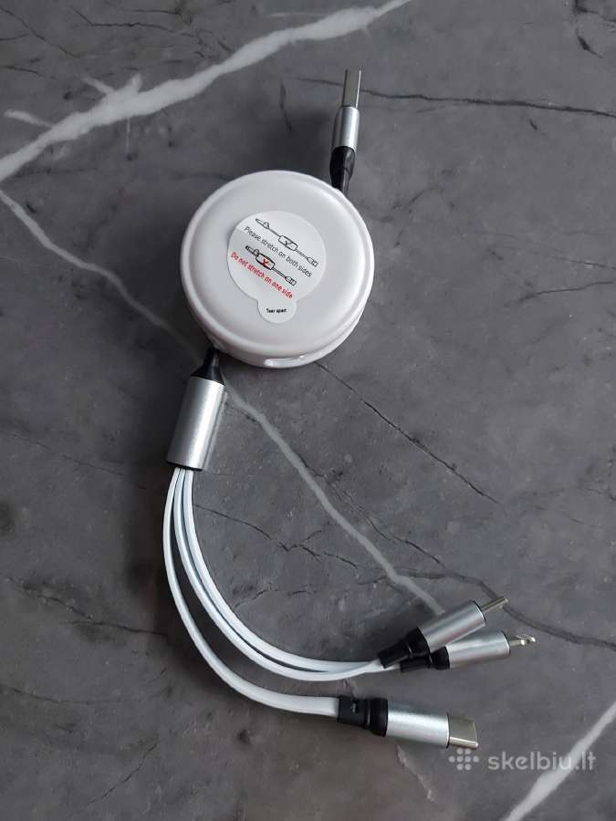 Usb laidas su Micro Usb, Lightning, Type-c - nuotraukos Nr. 2