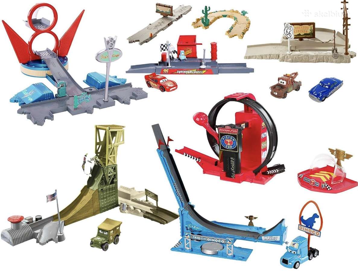 Disney Pixar Cars automobilių trasos iš Mattel