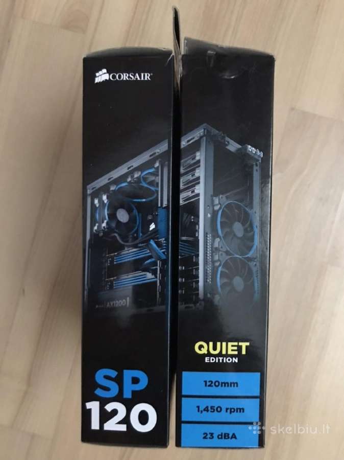 Corsair Sp120 Quiet 120 mm Black 2-pack Pc Casefan - nuotraukos Nr. 2
