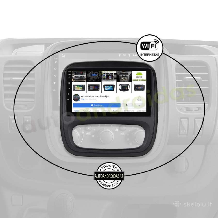 Opel Vivaro B Renault Traffic 3 Android multimedia - nuotraukos Nr. 3
