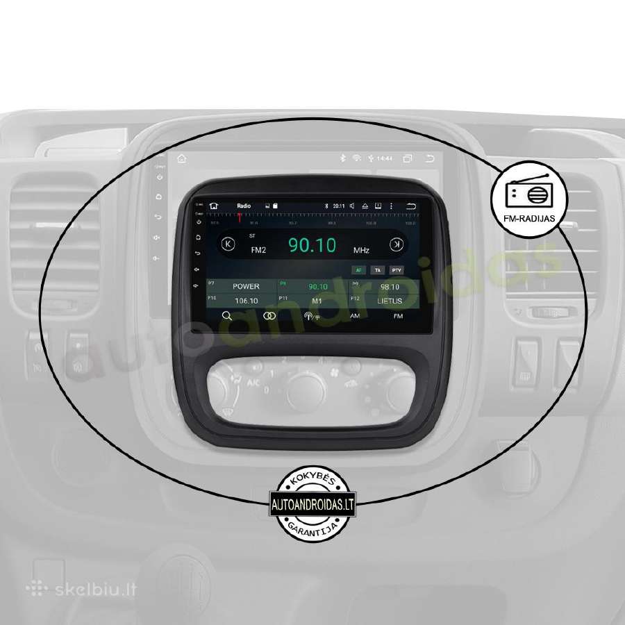 Opel Vivaro B Renault Traffic 3 Android multimedia - nuotraukos Nr. 4