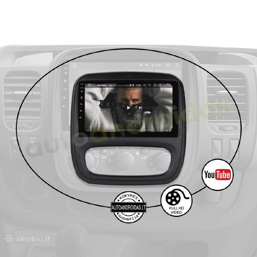 Opel Vivaro B Renault Traffic 3 Android multimedia - nuotraukos Nr. 9