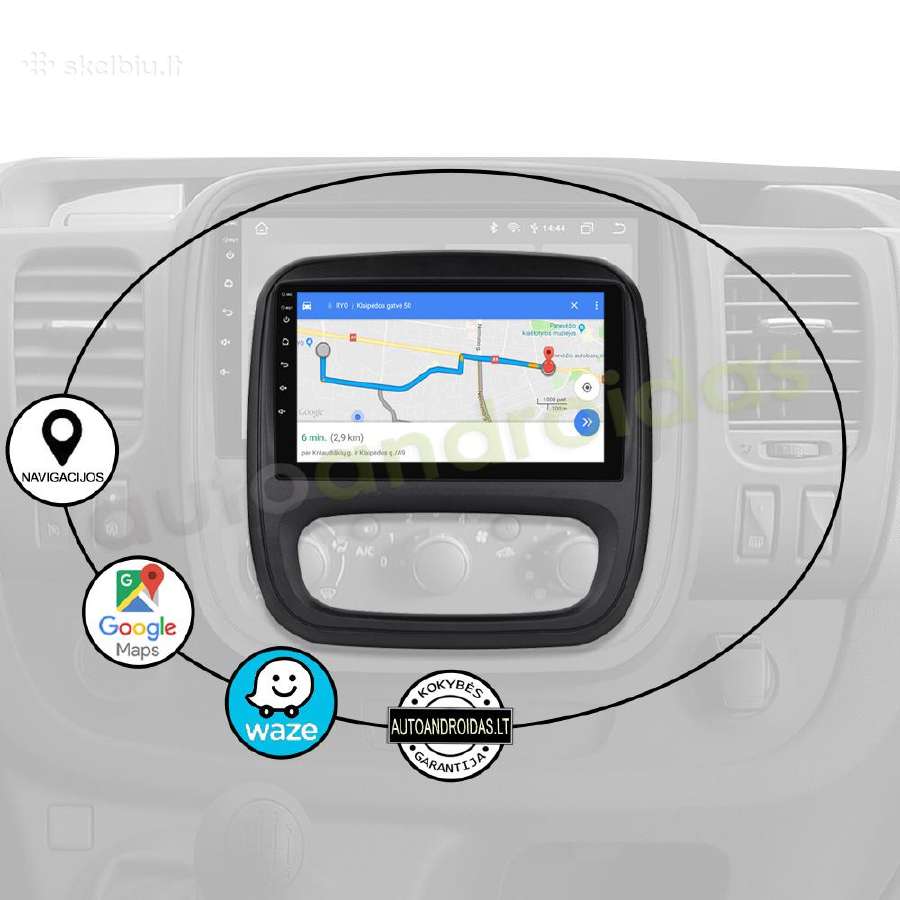 Opel Vivaro B Renault Traffic 3 Android multimedia - nuotraukos Nr. 11