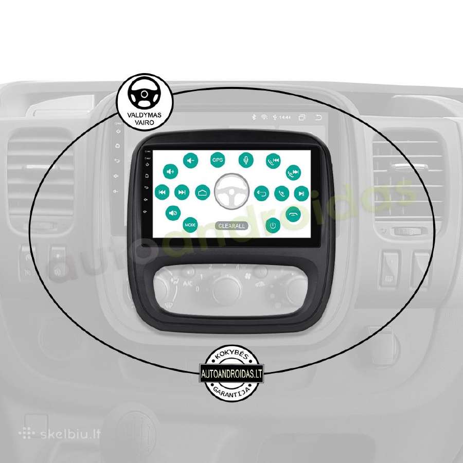 Opel Vivaro B Renault Traffic 3 Android multimedia - nuotraukos Nr. 12