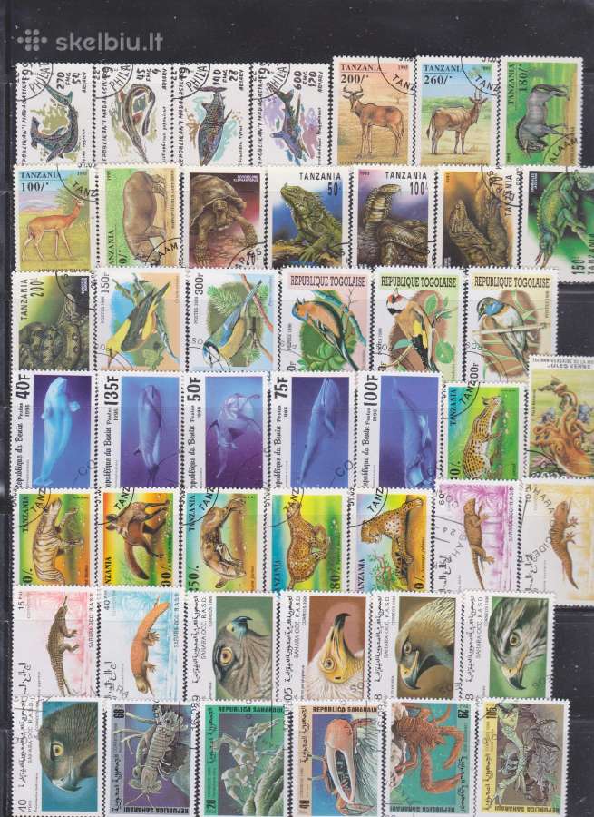 Antspauduoti pašto ženklai "Afrikos fauna" - nuotraukos Nr. 2