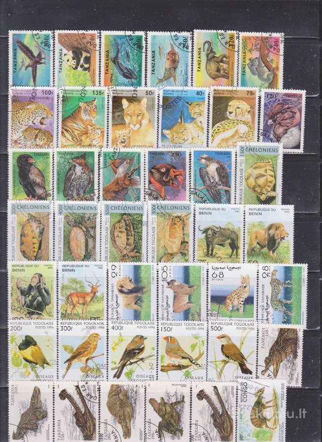 Antspauduoti pašto ženklai "Afrikos fauna" - nuotraukos Nr. 3