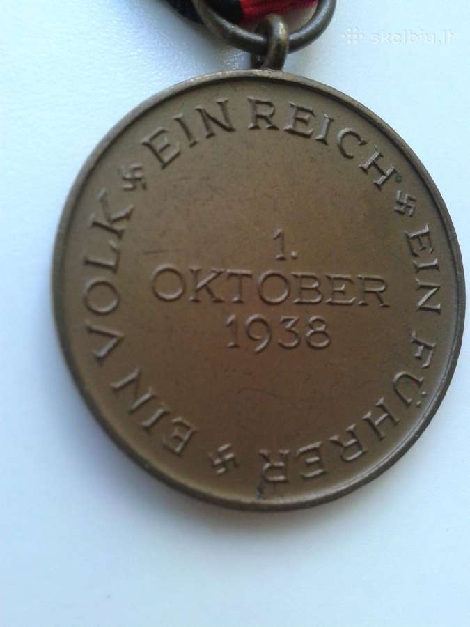Vokiškas 1938m.medalis "Sudetai" - nuotraukos Nr. 2