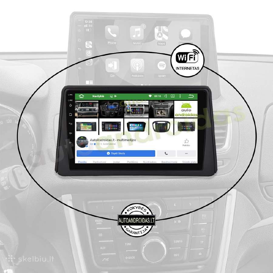 Opel Mokka 1 2012-16 Android multimedia WiFi/GPS - nuotraukos Nr. 3