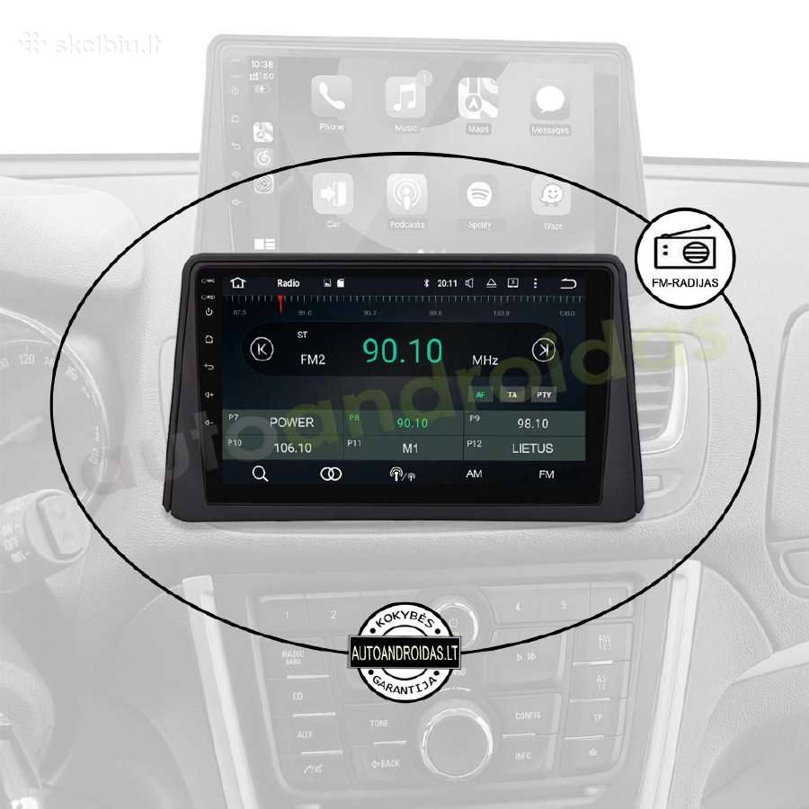 Opel Mokka 1 2012-16 Android multimedia WiFi/GPS - nuotraukos Nr. 4