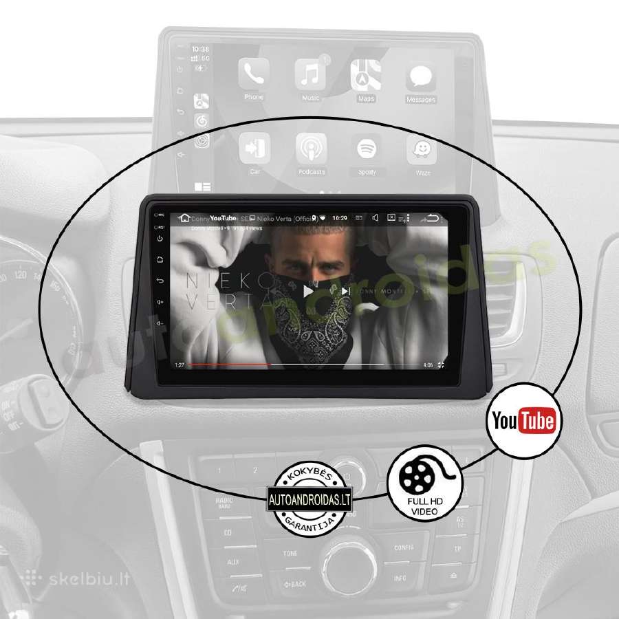 Opel Mokka 1 2012-16 Android multimedia WiFi/GPS - nuotraukos Nr. 9