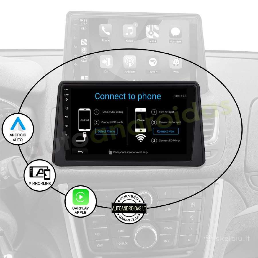 Opel Mokka 1 2012-16 Android multimedia WiFi/GPS - nuotraukos Nr. 10