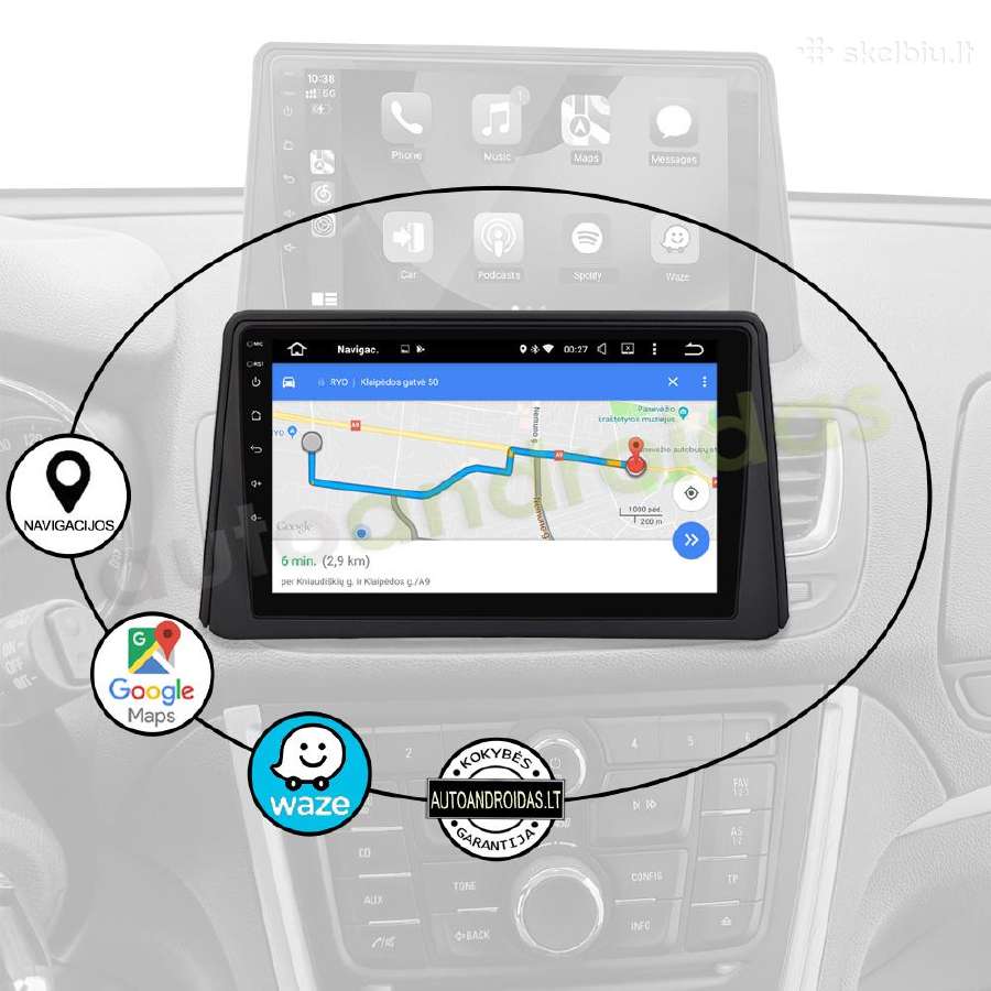 Opel Mokka 1 2012-16 Android multimedia WiFi/GPS - nuotraukos Nr. 11