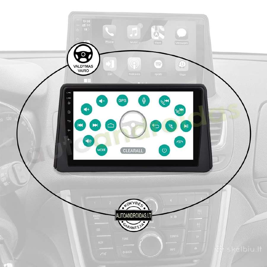 Opel Mokka 1 2012-16 Android multimedia WiFi/GPS - nuotraukos Nr. 12