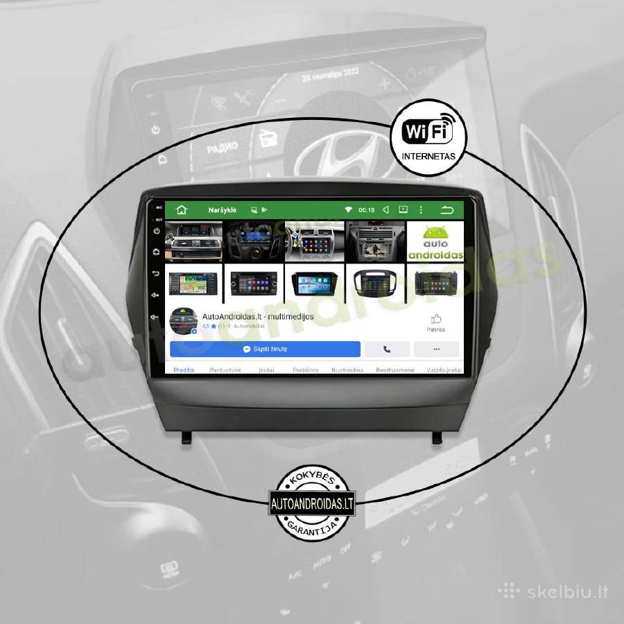 Hyundai Ix35 Tuscon 2 2009-15 Android multimedia - nuotraukos Nr. 3
