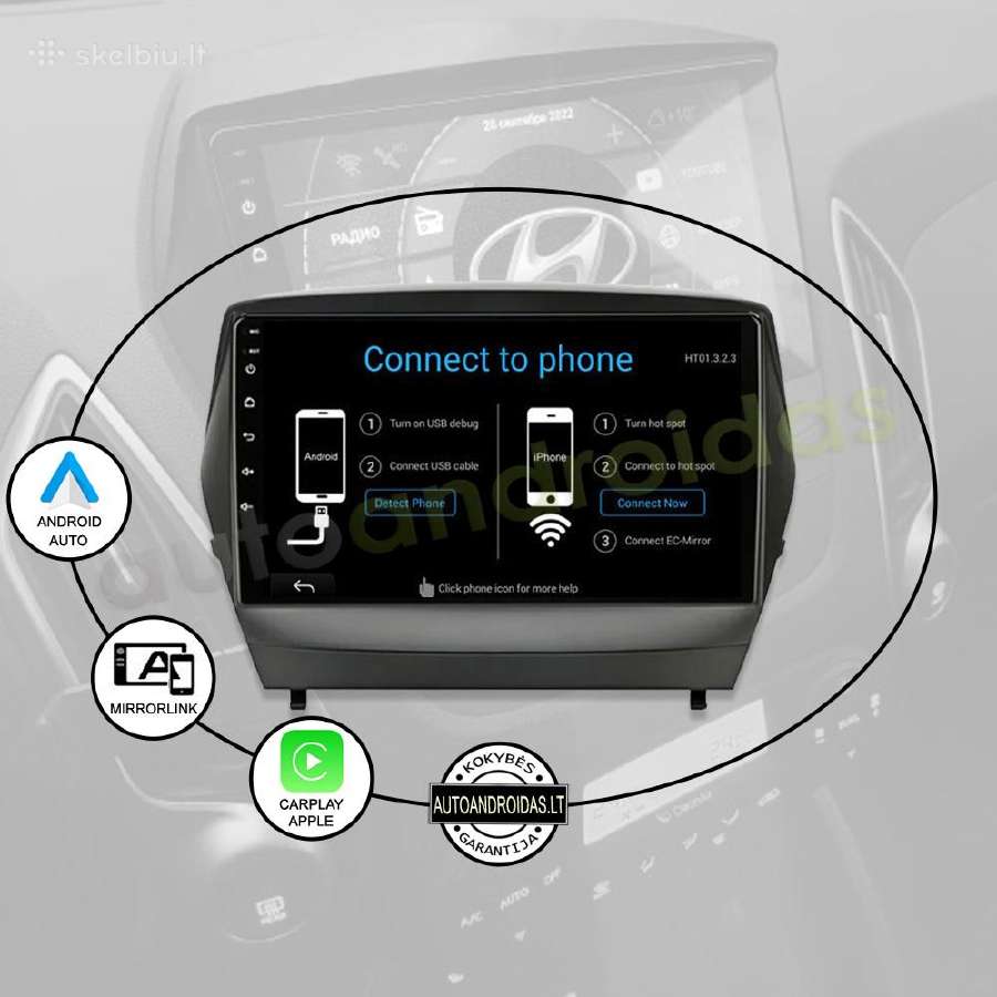 Hyundai Ix35 Tuscon 2 2009-15 Android multimedia - nuotraukos Nr. 10