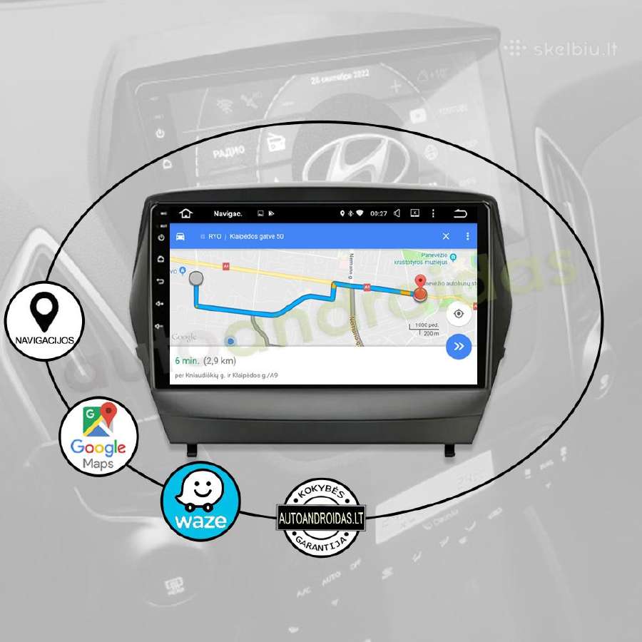 Hyundai Ix35 Tuscon 2 2009-15 Android multimedia - nuotraukos Nr. 11