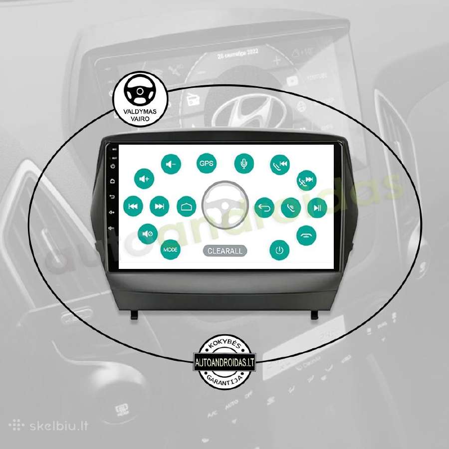 Hyundai Ix35 Tuscon 2 2009-15 Android multimedia - nuotraukos Nr. 12