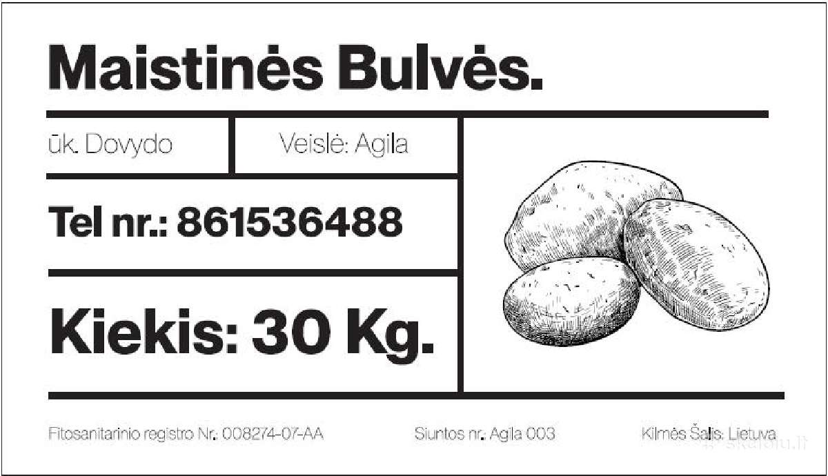 Maistinės bulvės 0,50ct - nuotraukos Nr. 13