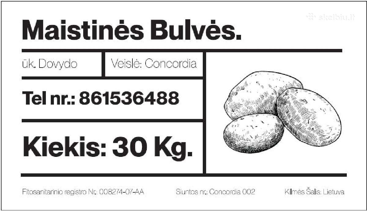 Maistinės bulvės 0,50ct - nuotraukos Nr. 12