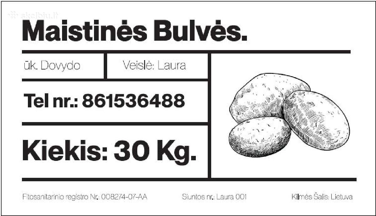 Maistinės bulvės 0,50ct - nuotraukos Nr. 11