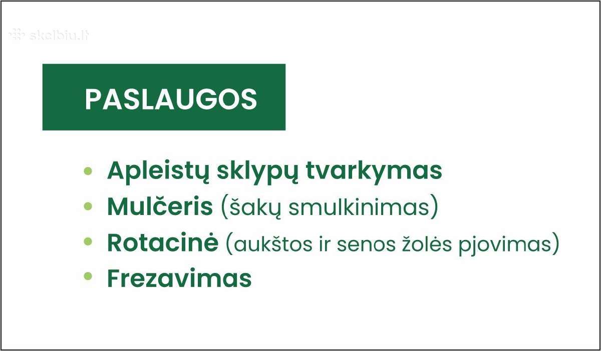 Žolės pjovimas / mulčiavimas/sklypų priežiura - nuotraukos Nr. 2