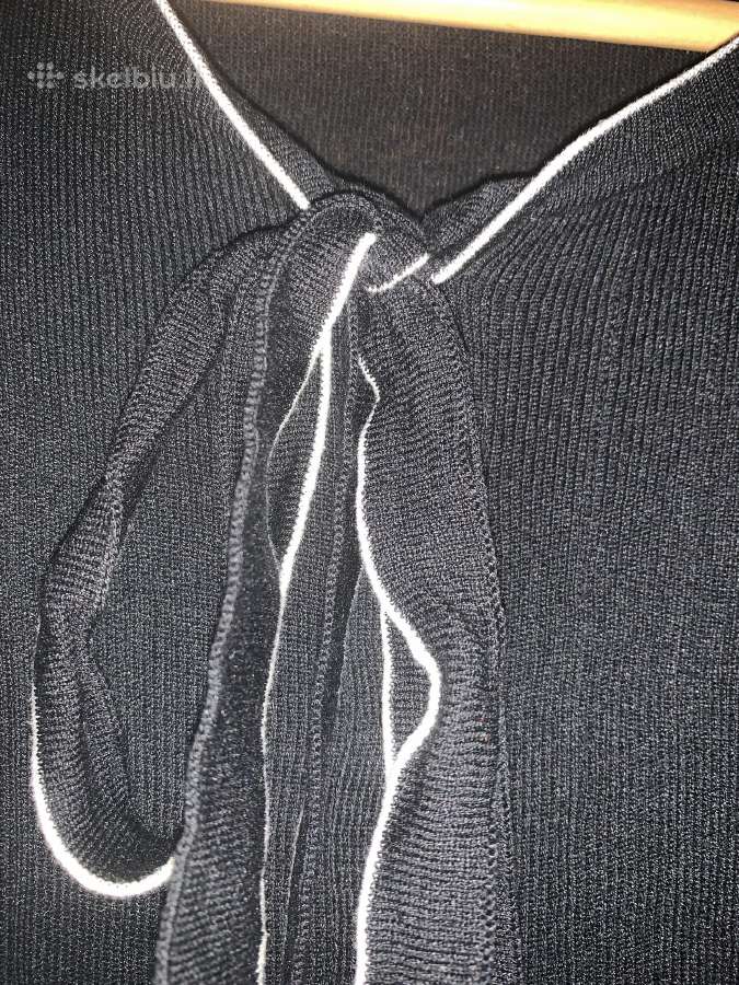 Juodas Tommy Hilfiger plonos vilnelės megztukas - nuotraukos Nr. 4