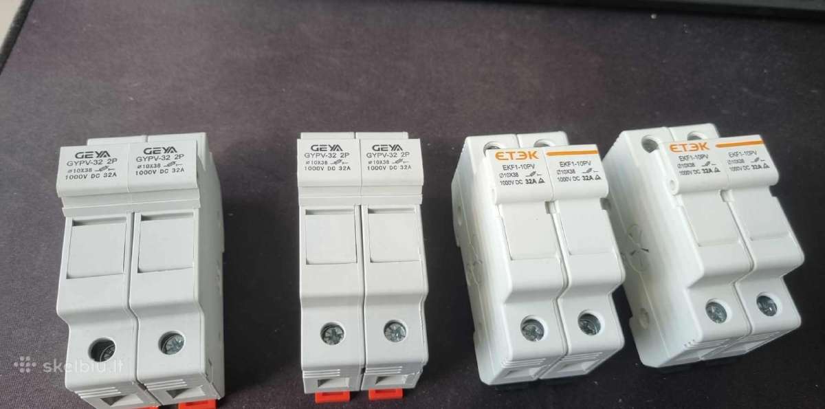 Saulės elektrinės Dc kirtiklis, saugikliai