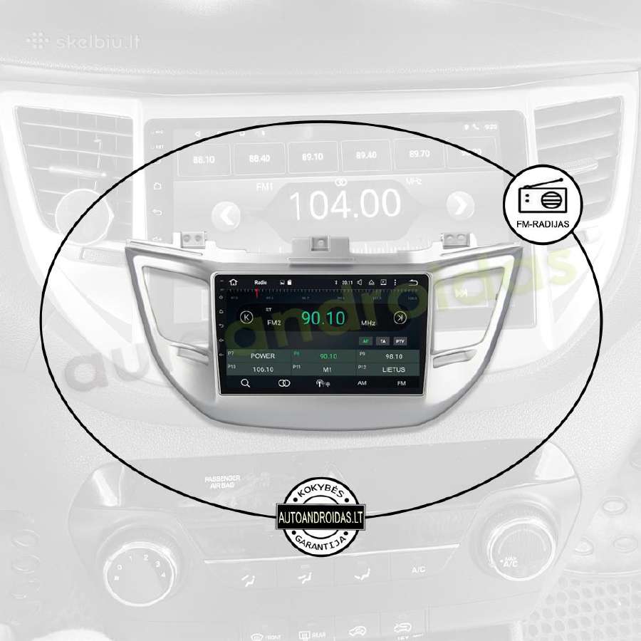 Hyundai Ix35 Tuscon 3 2015-18 Android multimedia - nuotraukos Nr. 4