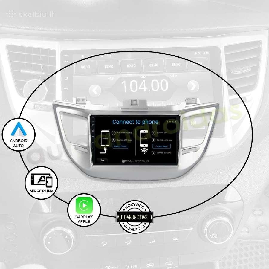 Hyundai Ix35 Tuscon 3 2015-18 Android multimedia - nuotraukos Nr. 10