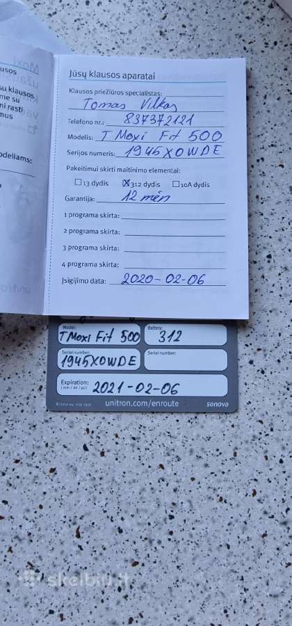 Klausos aparatas T Moxi Fit 500 - nuotraukos Nr. 3