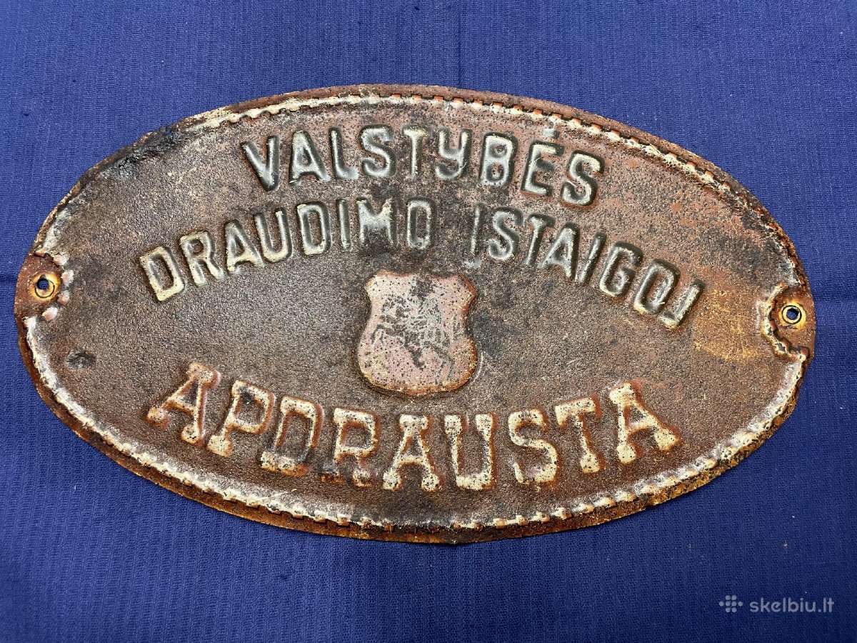 Tarpukario draudimo lentelė iškaba