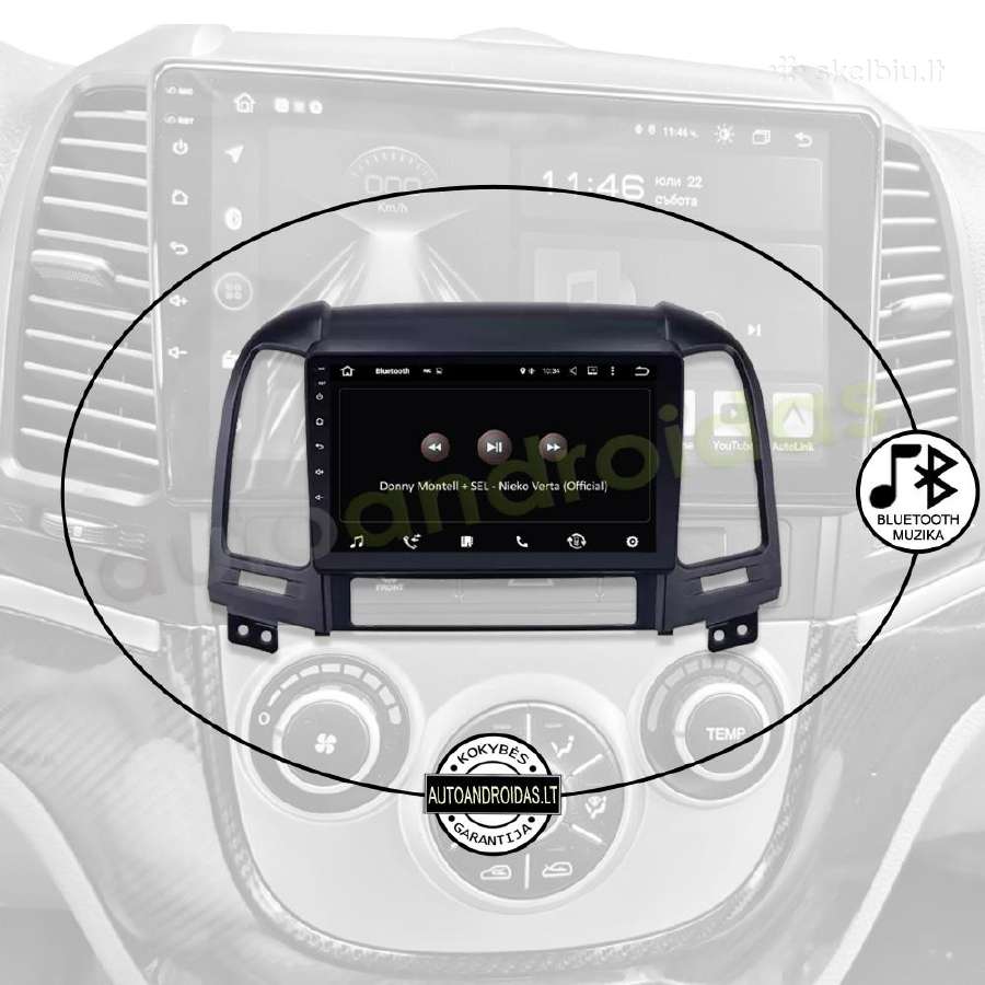 Hyundai Santa Fe 2005-12 Android multimedia WiFi - nuotraukos Nr. 6