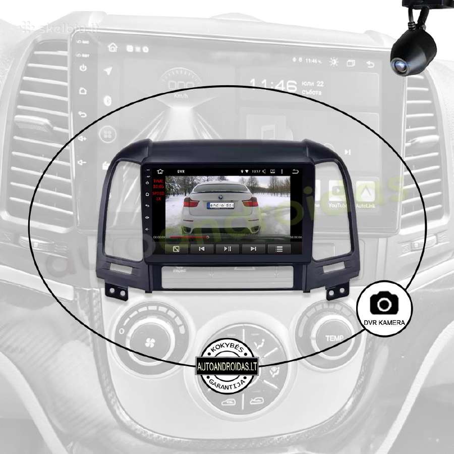 Hyundai Santa Fe 2005-12 Android multimedia WiFi - nuotraukos Nr. 8
