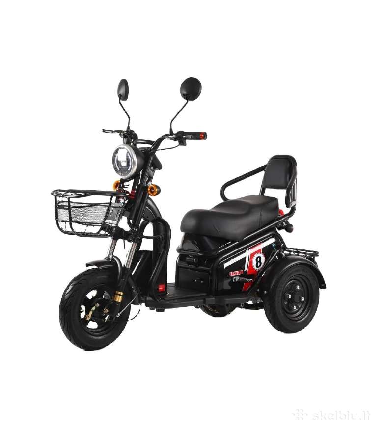 Elektrinis triratis motoroleris vezimelis