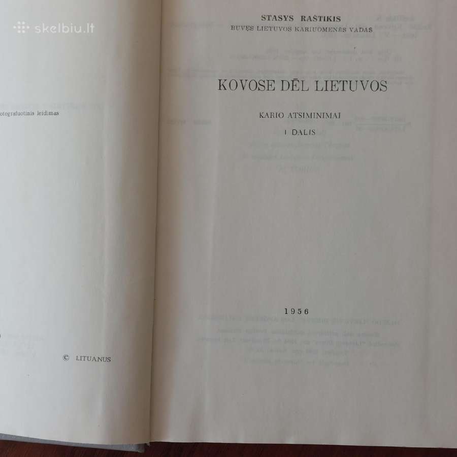 Stasys Raštikis " Kovose dėl Lietuvos ". - nuotraukos Nr. 6