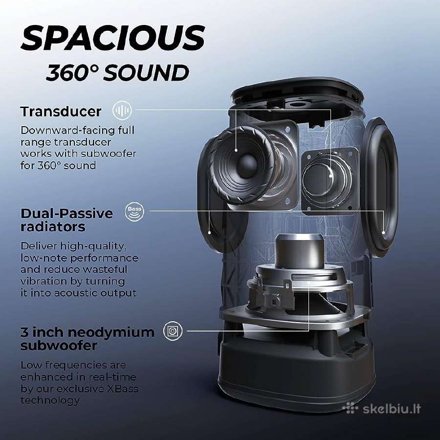 Labai galinga 100w Bt kolonėlė W-king T11 - nuotraukos Nr. 3