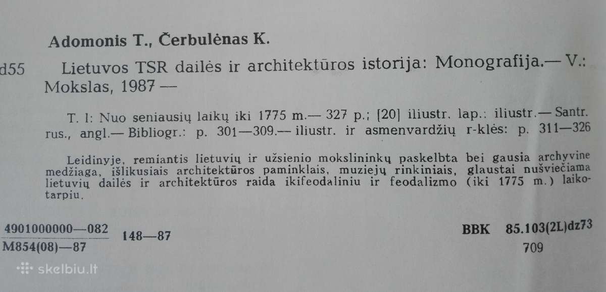 Lietuvos Tsr Dailės Ir Architektūros Istorija - nuotraukos Nr. 5