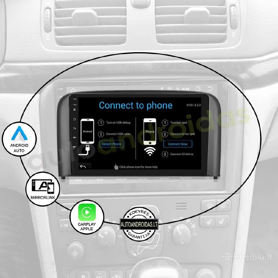 Volvo S80 1998-06 Android multimedia GPS/WiFi/bt - nuotraukos Nr. 9