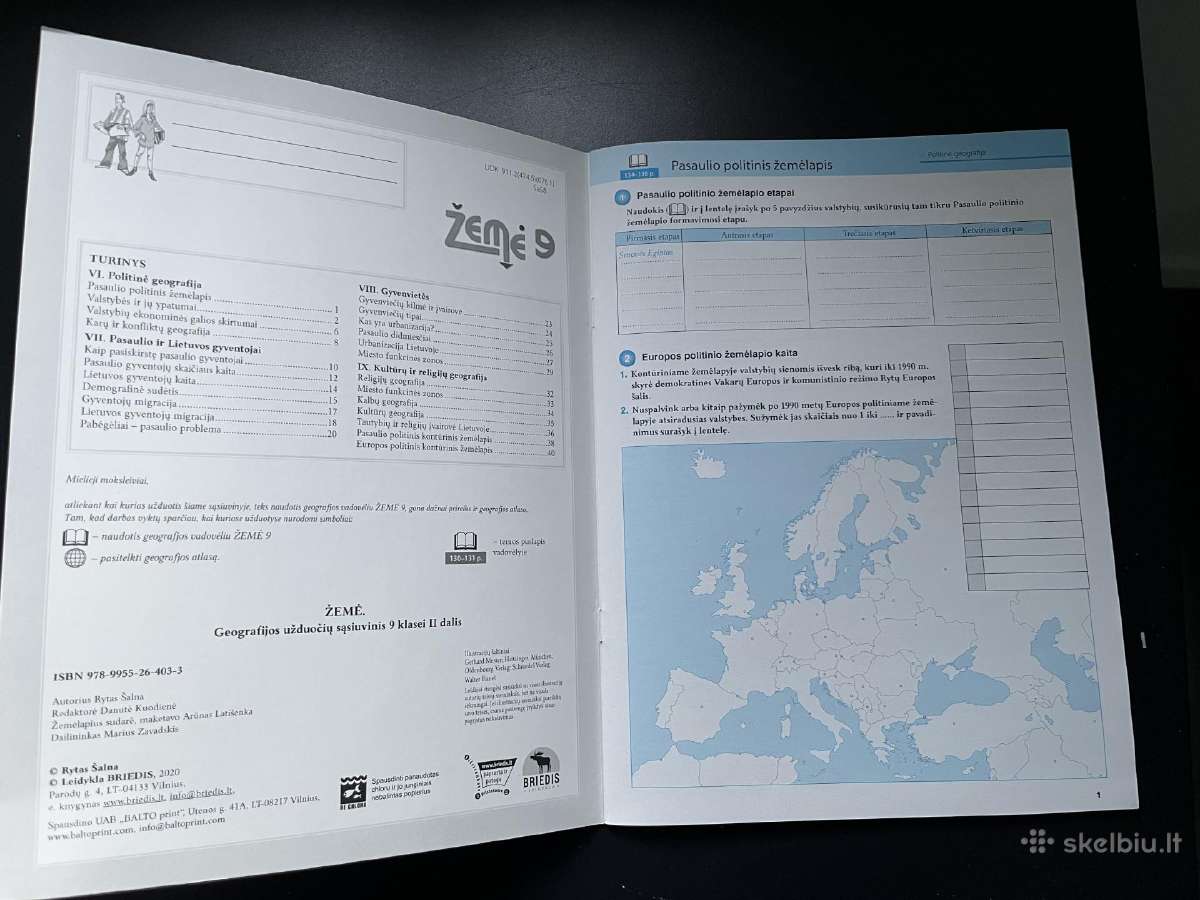 Geografijos pratybos 9 klasei Žemė II dalis - nuotraukos Nr. 2