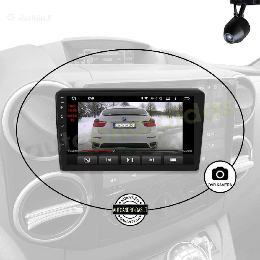 Citroen Berlingo Peugeot Partner Android multimedi - nuotraukos Nr. 8
