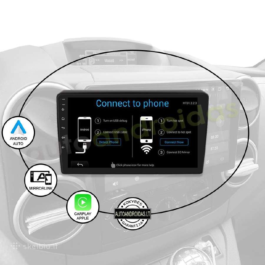 Citroen Berlingo Peugeot Partner Android multimedi - nuotraukos Nr. 10