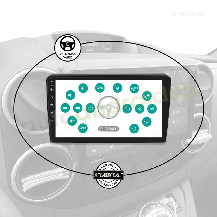Citroen Berlingo Peugeot Partner Android multimedi - nuotraukos Nr. 12