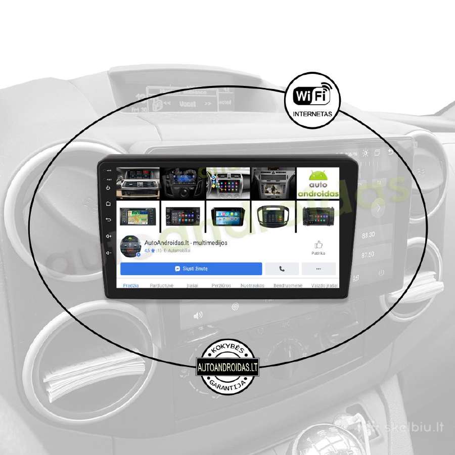 Citroen Berlingo Peugeot Partner Android multimedi - nuotraukos Nr. 3