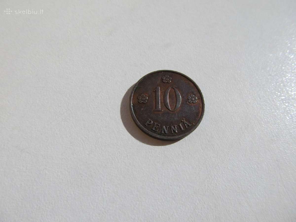 10 pennia , Suomija , 1920, 1921, 1924 - nuotraukos Nr. 3