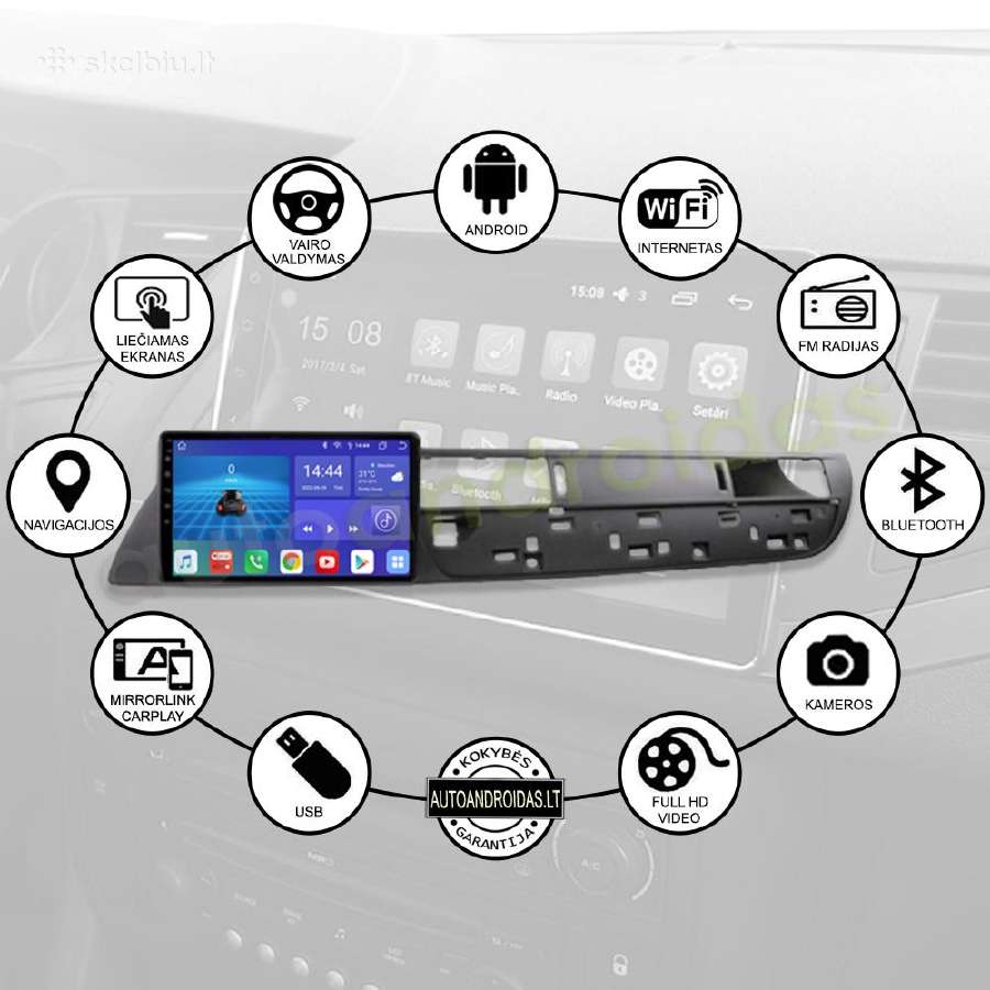 Citroen C5 X7 2008-17 Android multimedia GPS/WiFi - nuotraukos Nr. 2