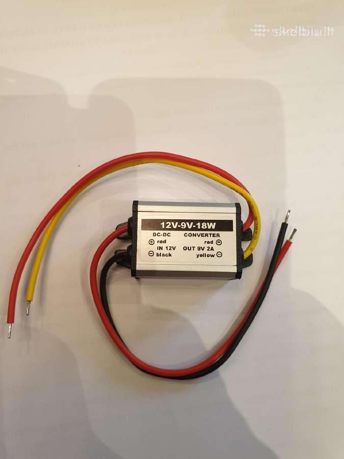 Įtampos keitiklis adapteris inverteris baterijos