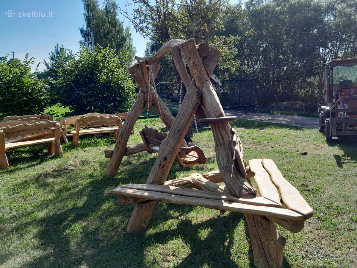 Ąžuolinės lauko supynės - nuotraukos Nr. 3