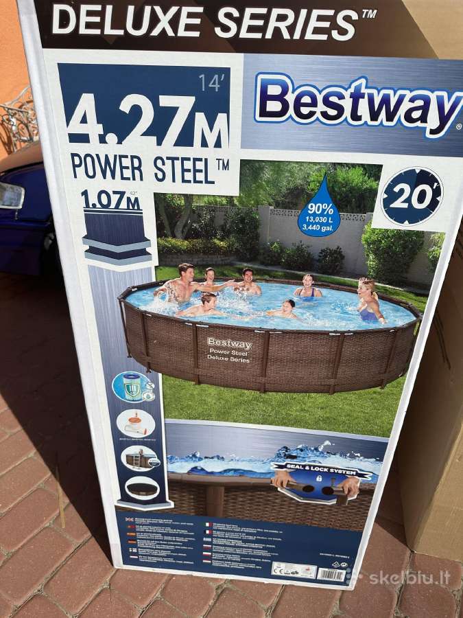 Parduodu baseiną Bestway 427x107 su skimeriu - nuotraukos Nr. 3
