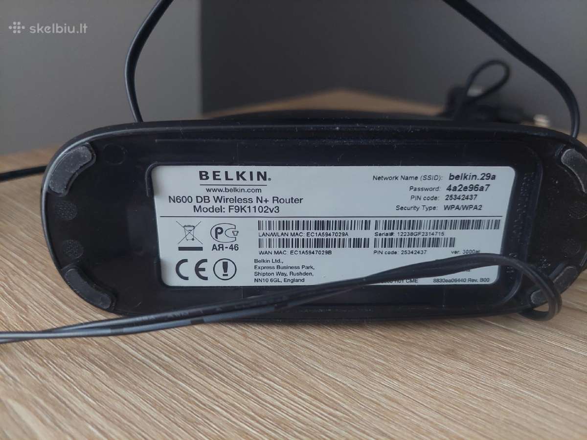 Belkin N600 maršrutizatorius - nuotraukos Nr. 3